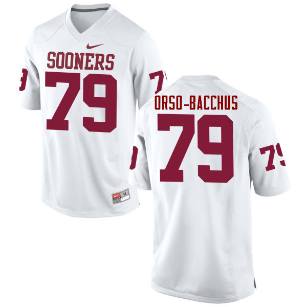Men Oklahoma Sooners #79 Dwayne Orso-Bacchus College Football Jerseys Game-White
